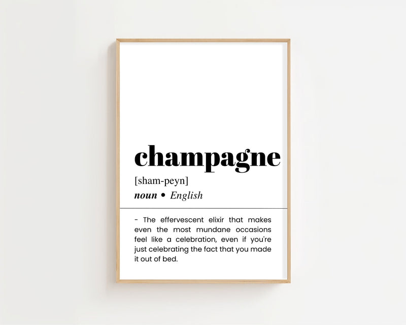 Champagne Plakat - 21 x 29.7 cm (A4) - Nellastore