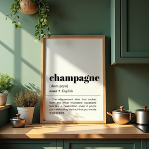 Champagne Plakat - 21 x 29.7 cm (A4) - Nellastore