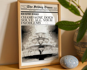 Champagne Solves Everything Plakat - 21 x 29.7 cm (A4) - Nellastore