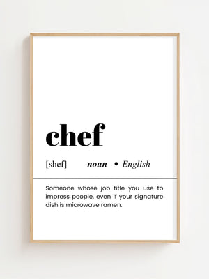 Chef Plakat - 21 x 29.7 cm (A4) - Nellastore