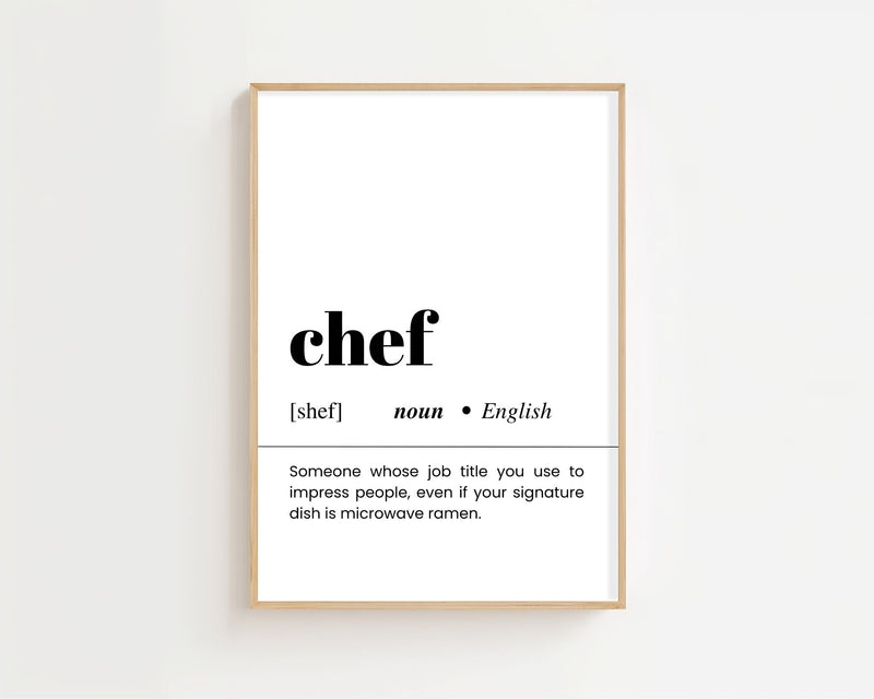 Chef Plakat - 21 x 29.7 cm (A4) - Nellastore