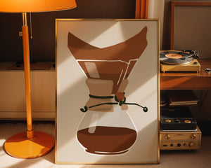 Chemex Coffee Pour Plakat - 21 x 29.7 cm - Nellastore