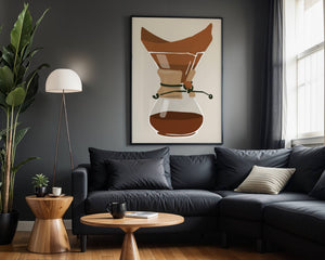 Chemex Coffee Pour Plakat - 21 x 29.7 cm - Nellastore