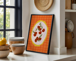 Cherry Plate Bistro Plakat - 21 x 29.7 cm - Nellastore