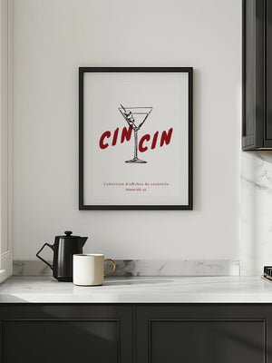 Cin Cin Martini Plakat - 21 x 29.7 cm - Nellastore