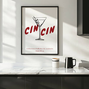 Cin Cin Martini Plakat - 21 x 29.7 cm - Nellastore
