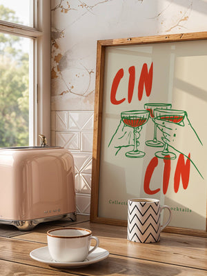 Cin Cin Plakat - 21 x 29.7 cm - Nellastore