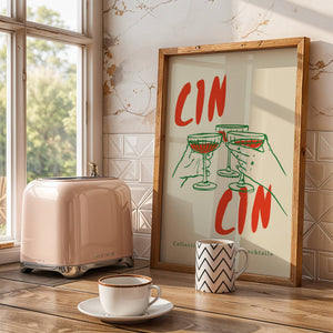 Cin Cin Plakat - 21 x 29.7 cm - Nellastore