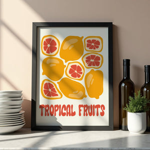 Citrus Harvest Kitchen Plakat - 21 x 29.7 cm - Nellastore