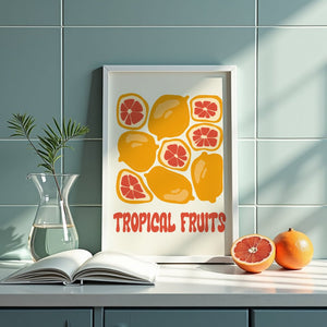 Citrus Harvest Kitchen Plakat - 21 x 29.7 cm - Nellastore
