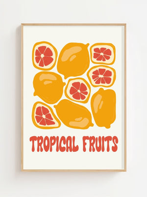Citrus Harvest Kitchen Plakat - 21 x 29.7 cm - Nellastore