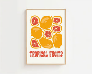 Citrus Harvest Kitchen Plakat - 21 x 29.7 cm - Nellastore
