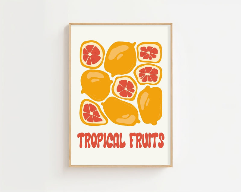 Citrus Harvest Kitchen Plakat - 21 x 29.7 cm - Nellastore