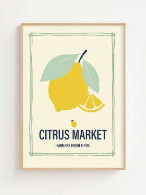 Citrus Market Plakat - 21 x 29.7 cm - Nellastore