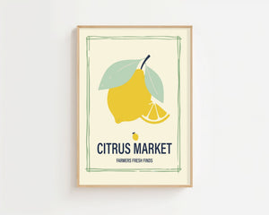 Citrus Market Plakat - 21 x 29.7 cm - Nellastore