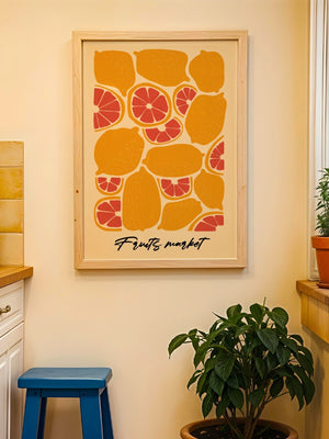 Citrus Market Script Plakat - 21 x 29.7 cm - Nellastore