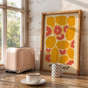 Citrus Market Script Plakat - 21 x 29.7 cm - Nellastore