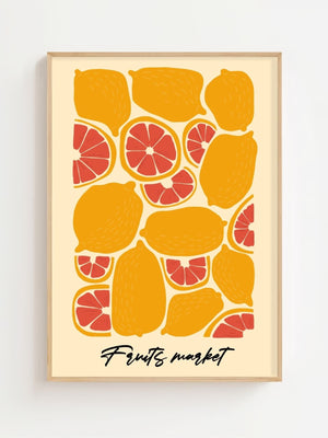 Citrus Market Script Plakat - 21 x 29.7 cm - Nellastore