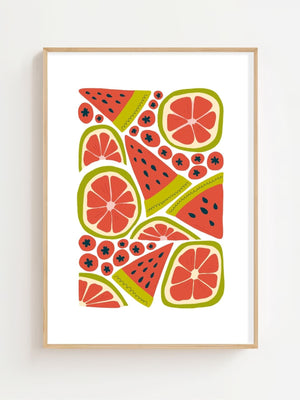 Citrus Picnic Mix Plakat - 21 x 29.7 cm - Nellastore