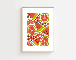 Citrus Picnic Mix Plakat - 21 x 29.7 cm - Nellastore