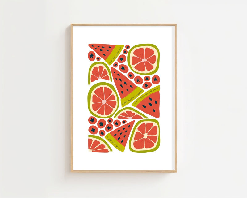 Citrus Picnic Mix Plakat - 21 x 29.7 cm - Nellastore