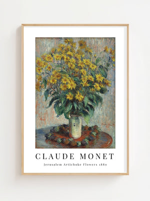 Claude Monet - Jerusalem Artichoke Flowers Plakat - 21 x 29.7 cm (A4) - Nellastore