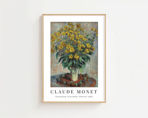 Claude Monet - Jerusalem Artichoke Flowers Plakat - 21 x 29.7 cm (A4) - Nellastore