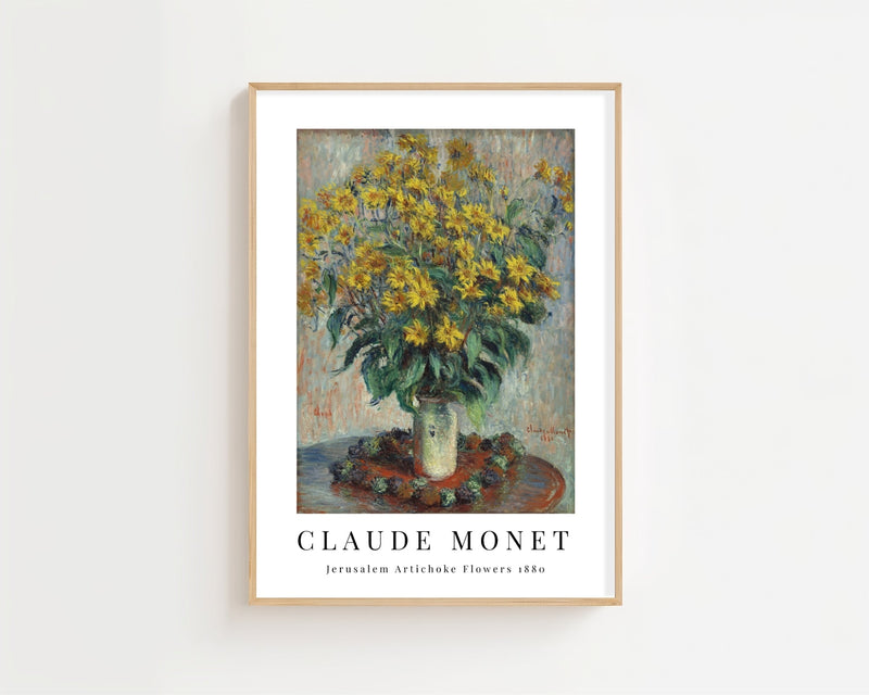 Claude Monet - Jerusalem Artichoke Flowers Plakat - 21 x 29.7 cm (A4) - Nellastore