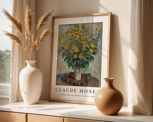 Claude Monet - Jerusalem Artichoke Flowers Plakat - 21 x 29.7 cm (A4) - Nellastore