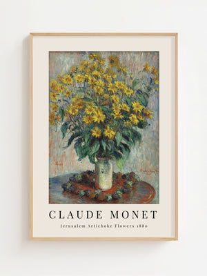 Claude Monet - Jerusalem Artichoke Flowers Plakat II - 21 x 29.7 cm - Nellastore