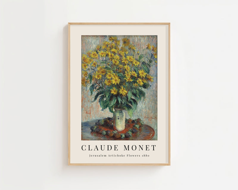 Claude Monet - Jerusalem Artichoke Flowers Plakat II - 21 x 29.7 cm - Nellastore