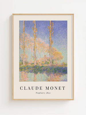 Claude Monet - Poplars Plakat - 21 x 29.7 cm (A4) - Nellastore