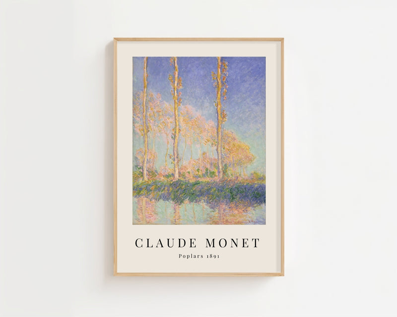 Claude Monet - Poplars Plakat - 21 x 29.7 cm (A4) - Nellastore