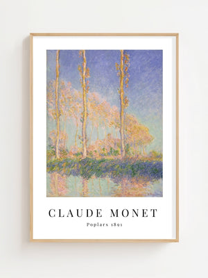 Claude Monet - Poplars Plakat II - 21 x 29.7 cm - Nellastore
