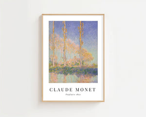 Claude Monet - Poplars Plakat II - 21 x 29.7 cm - Nellastore