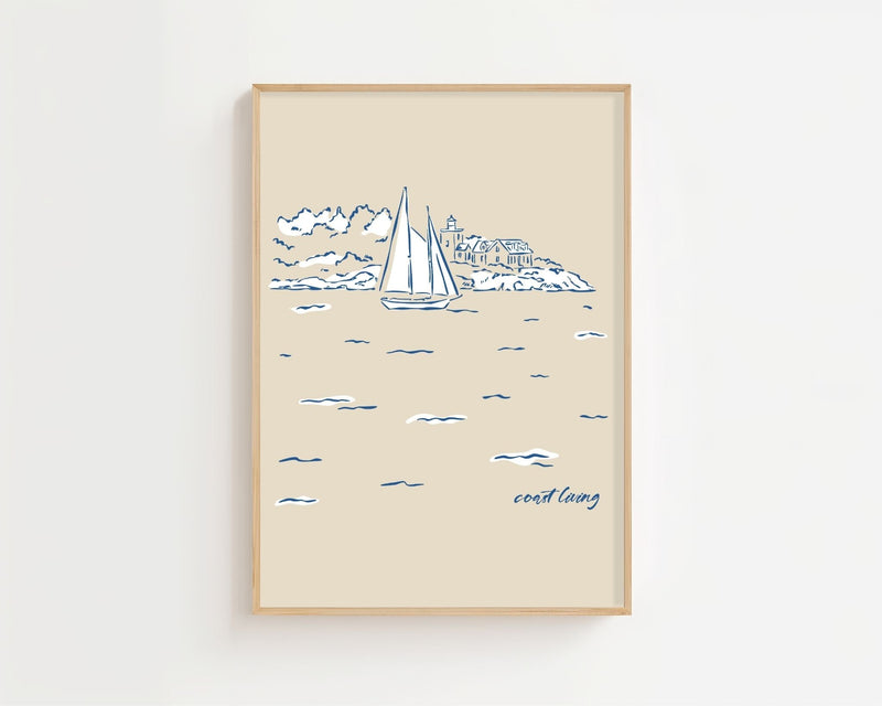 Coast Harbor Plakat - 21 x 29.7 cm - Nellastore