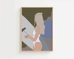 Coastal Lavender Muse Plakat - 21 x 29.7 cm (A4) - Nellastore