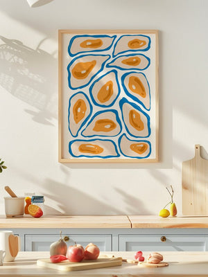 Coastal Oyster Plakat - 21 x 29.7 cm - Nellastore