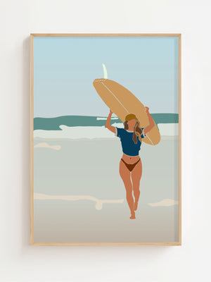 Coastal Run Surf Plakat - 21 x 29.7 cm (A4) - Nellastore