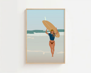 Coastal Run Surf Plakat - 21 x 29.7 cm (A4) - Nellastore