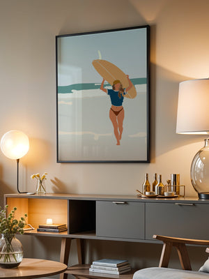 Coastal Run Surf Plakat - 21 x 29.7 cm (A4) - Nellastore