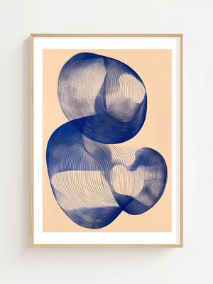Cobalt Embrace Plakat - 21 x 29.7 cm (A4) - Nellastore