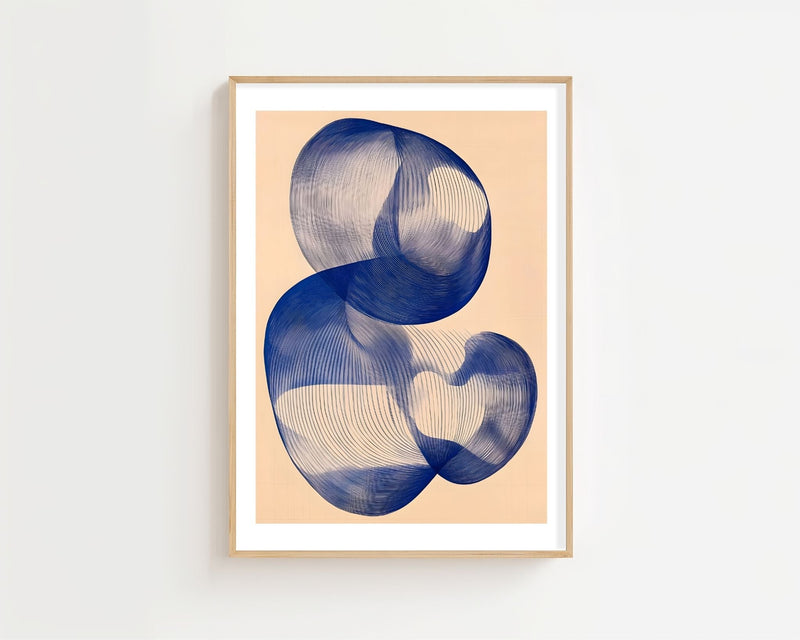 Cobalt Embrace Plakat - 21 x 29.7 cm (A4) - Nellastore