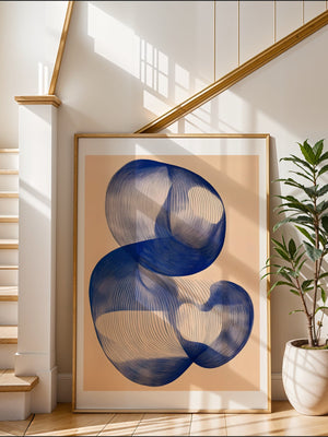 Cobalt Embrace Plakat - 21 x 29.7 cm (A4) - Nellastore