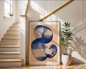 Cobalt Embrace Plakat - 21 x 29.7 cm (A4) - Nellastore