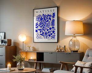 Cobalt Flora Matisse Plakat - 21 x 29.7 cm - Nellastore