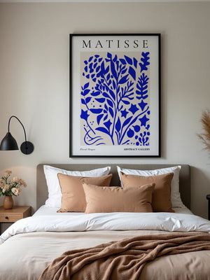 Cobalt Flora Matisse Plakat - 21 x 29.7 cm - Nellastore