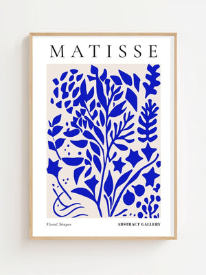 Cobalt Flora Matisse Plakat - 21 x 29.7 cm - Nellastore