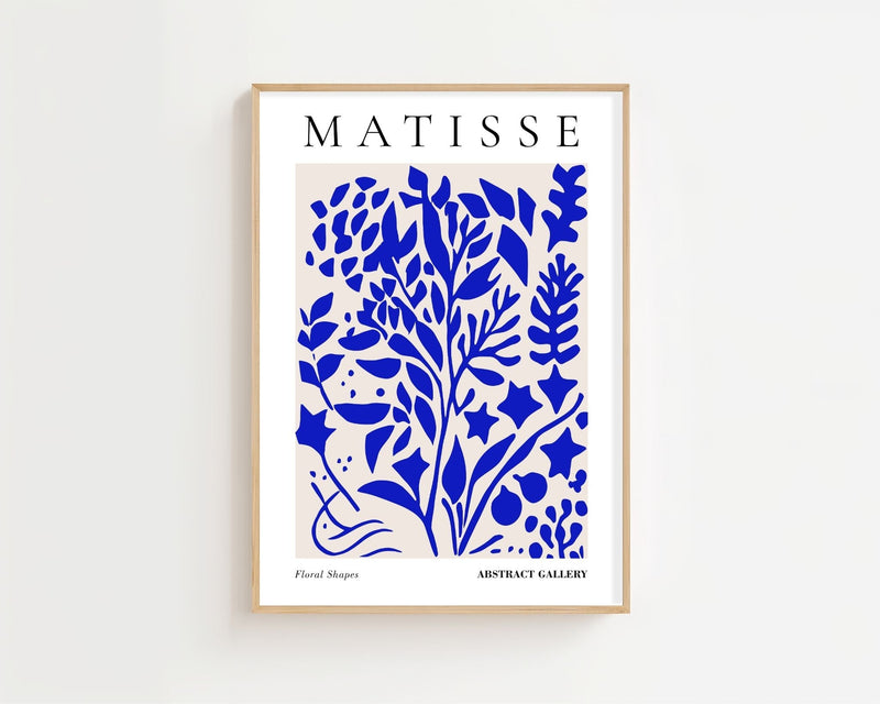Cobalt Flora Matisse Plakat - 21 x 29.7 cm - Nellastore