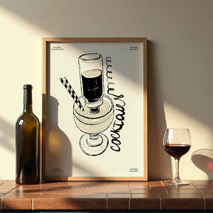 Cocktail Time Plakat - 21 x 29.7 cm - Nellastore